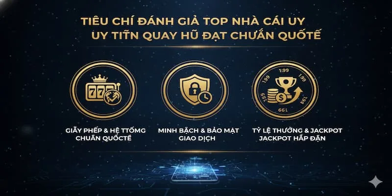 Ảnh: Tiêu chí đánh giá top nhà cái uy tín quay hũ đạt chuẩn quốc tế